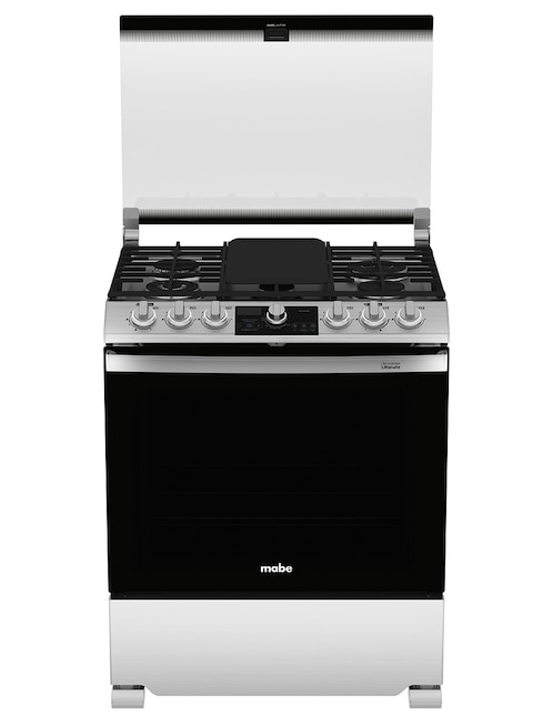 Estufa de piso a Gas LP Mabe 76 cm EMH7613DTSS0 de 6 quemadores