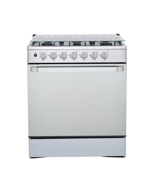 Estufa a gas LP/natural Midea 76 cm MGS30FS1LEAMSS de 6 quemadores