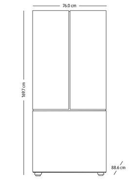 Refrigerador Samsung inverter y no frost y fábrica de hielo RF22A4110S9/EM
