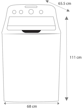 Lavadora Mabe automática carga superior lma70214vbab0