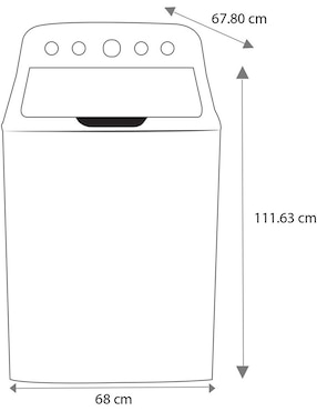 Lavadora Mabe automática carga superior lma72215cbab0