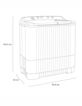 Lavadora Lg semiautomática carga superior wp18mar