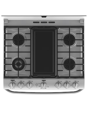 Estufa de piso a Gas natural/lp Mabe 76 cm EMH7602DSS0 de 6 quemadores