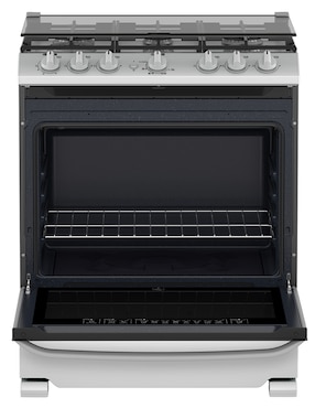 Estufa de piso a Gas natural/lp Mabe 76 cm EMH7602DSS0 de 6 quemadores