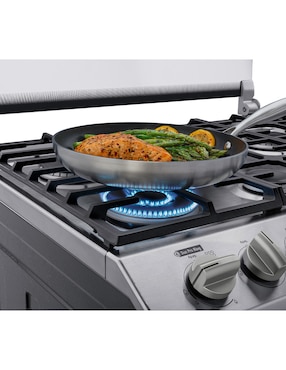 Estufa de piso a Gas natural/lp Mabe 76 cm EMH7602DSS0 de 6 quemadores