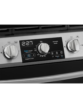 Estufa de piso a Gas LP Mabe 76 cm EMH7613DTSS0 de 6 quemadores