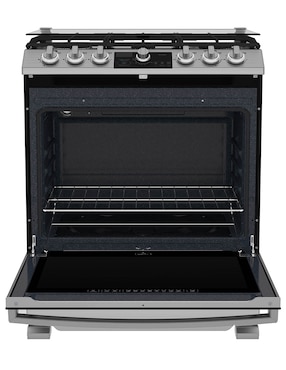 Estufa de piso a Gas LP Mabe 76 cm EMH7613DTSS0 de 6 quemadores