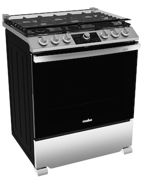 Estufa de piso a Gas LP Mabe 76 cm EMH7613DTSS0 de 6 quemadores