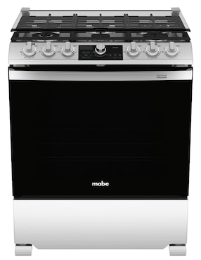 Estufa de piso a Gas LP Mabe 76 cm EMH7613DTSS0 de 6 quemadores