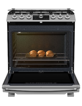 Estufa de piso a Gas LP Mabe 76 cm EMH7613DTSS0 de 6 quemadores