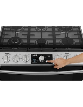 Estufa de piso a Gas LP Mabe 76 cm EMH7613DTSS0 de 6 quemadores