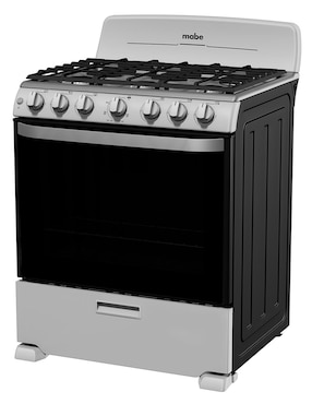 Estufa de piso a Gas natural/lp Mabe 76.6 cm EM7646BSIS2 de 6 quemadores