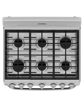 Estufa de piso a Gas natural/lp Mabe 76.6 cm EM7646BSIS2 de 6 quemadores