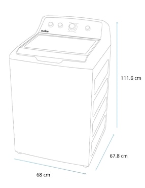 Lavadora Mabe automática carga superior lmh72205wbab1