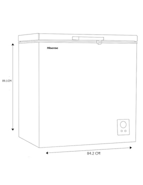 Congelador Hisense FC70D6BWX horizontal 7 pies cúbicos
