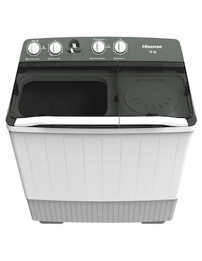 Lavadora Hisense semiautomática carga superior wsa1803p