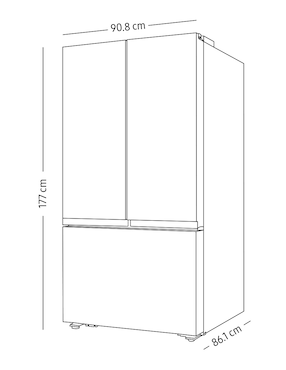 Refrigerador Samsung fábrica de hielo RF32CG5N10S9EM