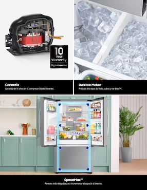 Refrigerador Samsung fábrica de hielo RF32CG5N10S9EM