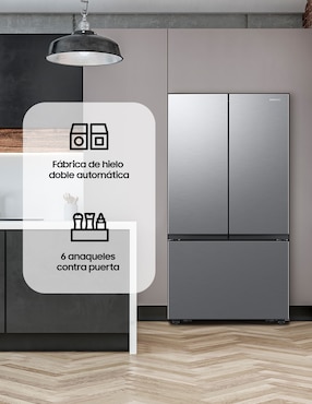 Refrigerador Samsung fábrica de hielo RF32CG5N10S9EM