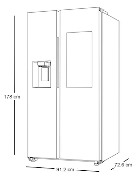 Refrigerador Samsung inverter y no frost y fábrica de hielo RS22T5561B1/EM