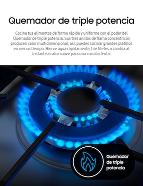 Estufa de piso Samsung 76.7 cm NX52D3000MV/AX de 6 quemadores