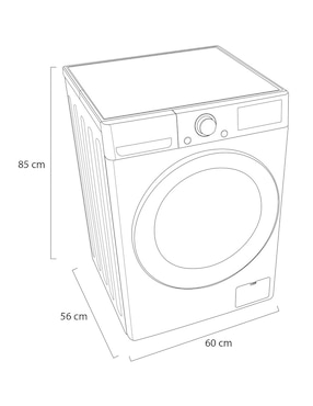 Lavadora Lg 12 kg automática carga frontal WM12WVC4S6