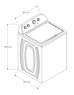 Lavadora Whirlpool 19 kg semiautomática carga superior 7MWTW1904LM