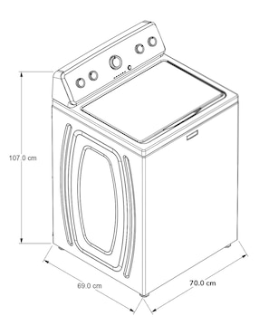 Lavadora Maytag 20 kg automática carga superior 7MMVWC465JW