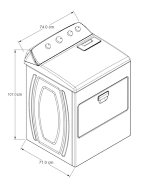 Secadora electrónica de 21 kg con 4 ciclos 7MWED2040JM