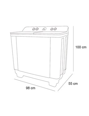 Lavadora Dace 20 kg semiautomática carga superior ls2005c