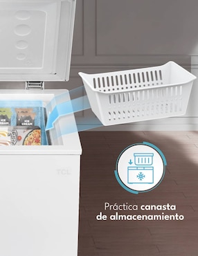 Congelador Tcl TCF-07W horizontal 7 pies cúbicos