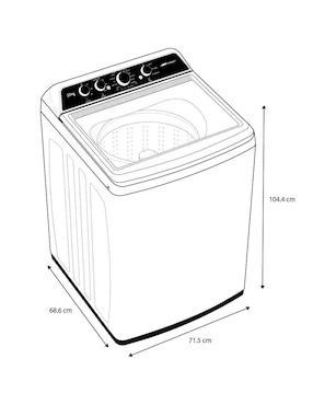 Lavadora Mirage 22 kg automática carga superior LMA022G