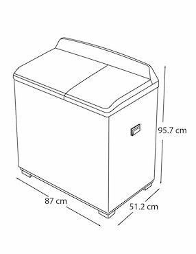 Lavadora Mirage 13 kg semiautomática carga superior LMS013M