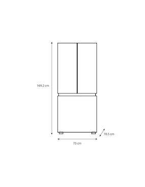 Refrigerador Midea 19 pies cúbicos inverter y no frost MDRF700FGM46