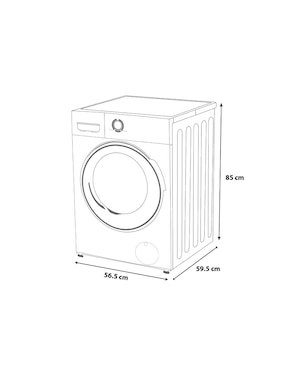 Lavasecadora Midea eléctrica 12.5 kg 7 kg MF200D125WBT