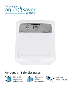 Lavadora Mabe 18 kg automática carga superior lma78112cbab0