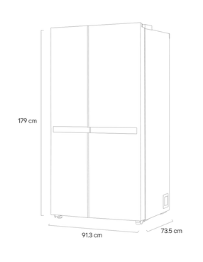 Refrigerador LG Side by Side 23 pies cúbicos VS23BEP