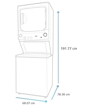 Centro de lavado Mabe de gas 24 kg MCL2440PSBB0