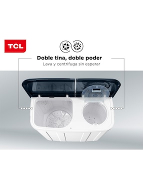 Lavadora Tcl 14 kg semiautomática carga superior twt14s