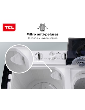 Lavadora Tcl 14 kg semiautomática carga superior twt14s