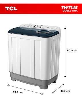 Lavadora Tcl 14 kg semiautomática carga superior twt14s