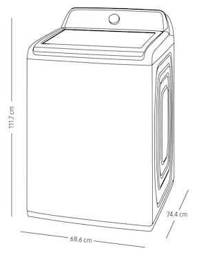 Lavadora Samsung 22 kg automática carga superior wa22b3550gw/ax