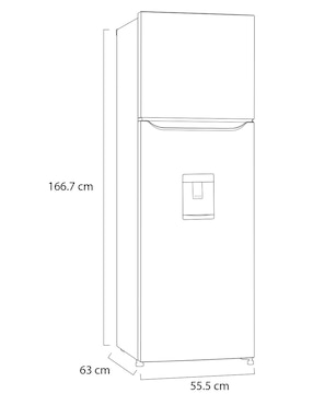 Refrigerador LG 9 pies cúbicos inverter y no frost GT32WP