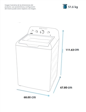 Lavadora Mabe 19 kg automática carga superior lma79114vbak0