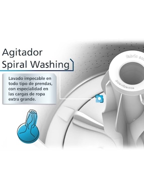 Lavadora Mabe 22 kg automática carga superior lma72215wdab0