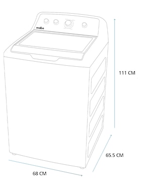 Lavadora Mabe 22 kg automática carga superior lma72215wdab0