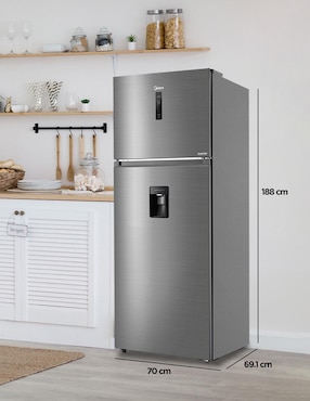 Refrigerador Midea Midea Inverter 17 pies cúbico inverter y no frost y fábrica de hielo MDRT645MTM46WD