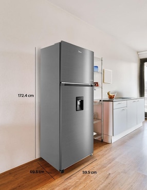 Refrigerador Midea Midea Inverter 12 pies cúbico inverter y no frost y fábrica de hielo MDRT489MTM46WD