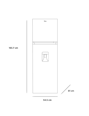 Refrigerador Midea 10 pies cúbico inverter y no frost y fábrica de hielo MDRT385MTM46WD
