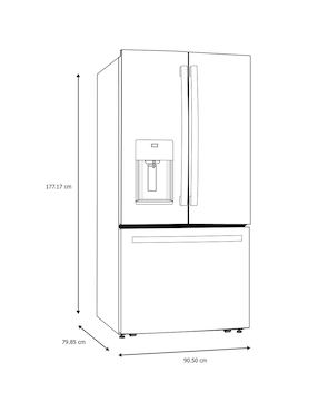 Refrigerador Ge 21 pies cúbico dual cooling y fábrica de hielo PYN21JBWCKB